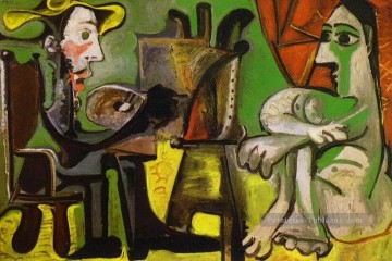 L’artiste et son modèle 5 1964 cubiste Pablo Picasso Peinture à l'huile
